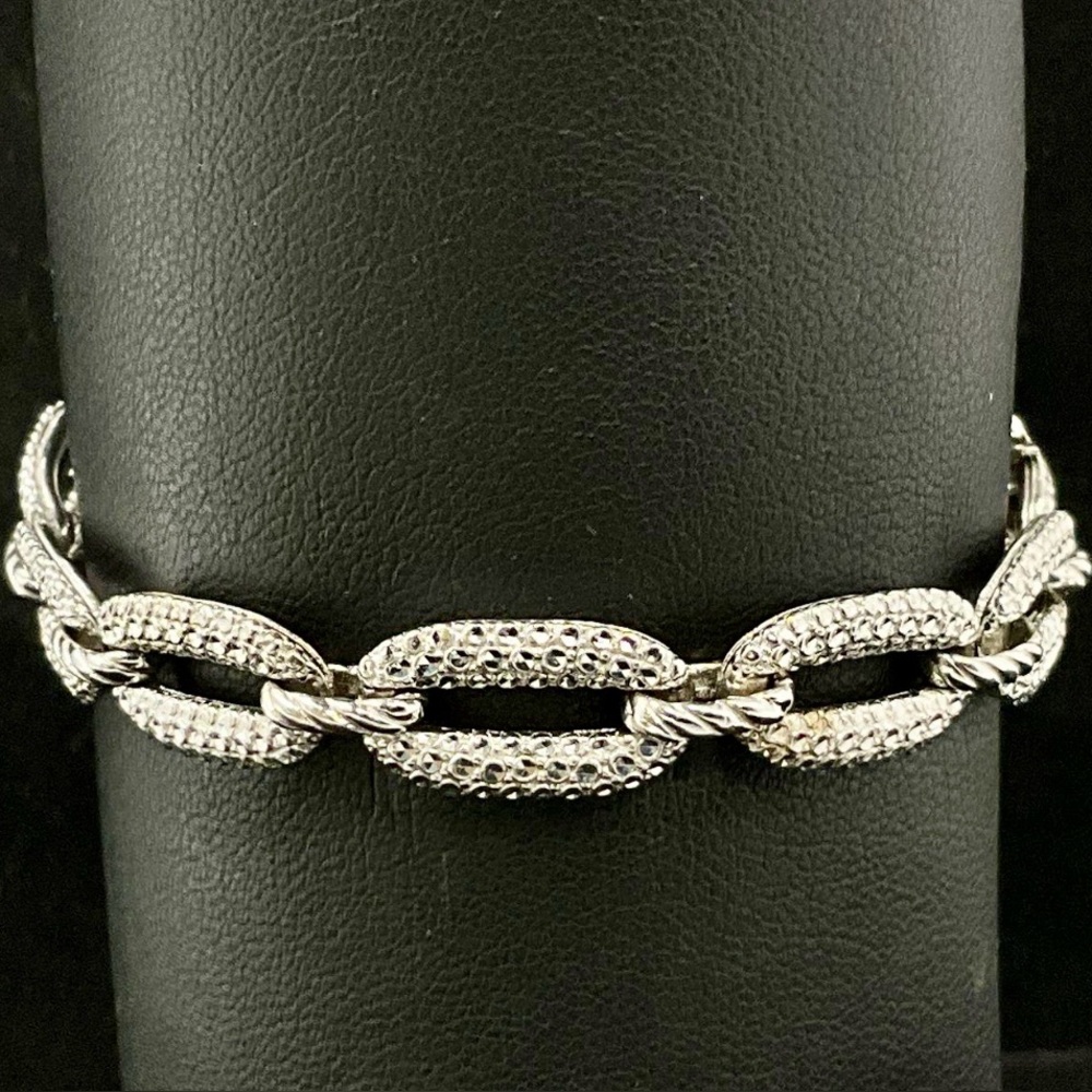 Clover 2 Corporation 925 Sterling Silver Bracelet 7.25” #502